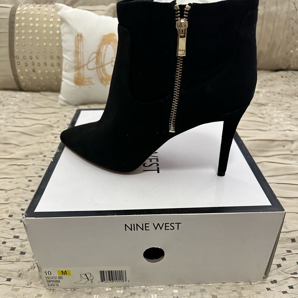 Nine West Microsuede Black Bootie